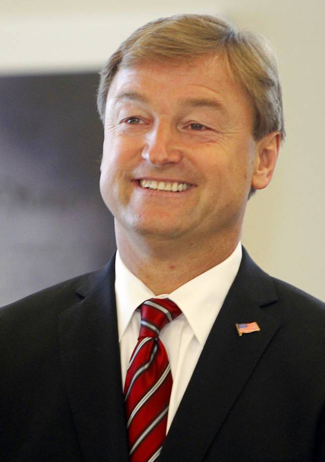 Sen. Dean Heller is shown during a dedication ceremony for the VA Southern Nevada Healthcare System Las Vegas Medical Center (VASNHS) in North Las Vegas Monday, August 6, 2012.