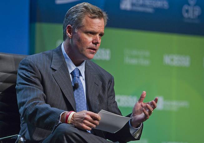 Jim Murren, chairman and CEO of MGM Resorts International, participates in a panel discussion during National Clean Energy Summit 5.0 on Tuesday, Aug. 7, 2012, at Bellagio.