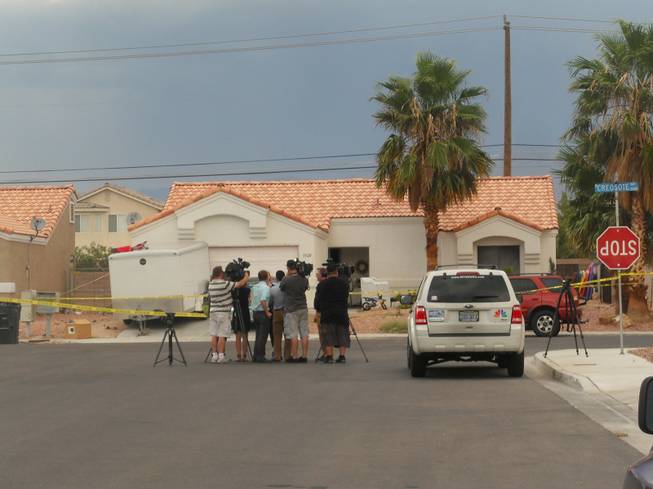 A 10-year-old boy was shot in the head inside a home near Gowan Road and Allen Lane on Thursday, Aug. 9, 2012 in North Las Vegas.