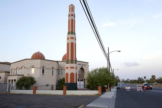 A view of the Jamia Masjid mosque on East Desert Inn Road Wednesday, Aug. 15, 2012.