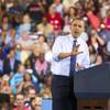 President Barack Obama speaks during a rally at Canyon Springs High School in North Las Vegas Wednesday, Aug. 22, 2012.