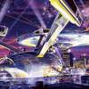 The Starship Enterprise, 1992, is a proposed mega-attraction designed by Landmark Entertainment Group with a life-sized ship as long as the Eiffel Tower, in permanent dry dock on Fremont Street.