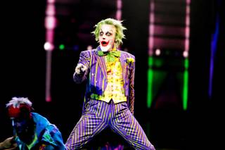 Mark Frost performs as The Joker during a technical rehearsal for 