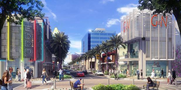 A rendering of the Shops at Summerlin, which are set to open in fall 2014. The Shops at Summerlin will feature more than 125 stores and restaurants in an open-air shopping environment with pedestrian thoroughfares and storefronts.