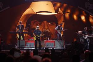 Brad Paisley performs during the second night of the 2012 iHeartRadio Music Festival at MGM Grand Garden Arena on Saturday, Sept. 22, 2012.