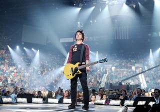 Green Day frontman and guitarist Billie Joe Armstrong and his band perform at the 2012 iHeart Radio Music Festival in MGM Grand Garden Arena on Friday, Sept. 21, 2012.