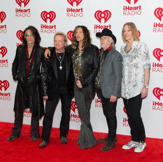 Aerosmith arrives at Night 2 of the 2012 iHeartRadio Music Festival at MGM Grand Garden Arena on Saturday, Sept. 22, 2012.