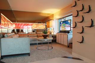 This is the living area of a remodeled suite at the MGM Grand Thursday, Sept. 27, 2102.