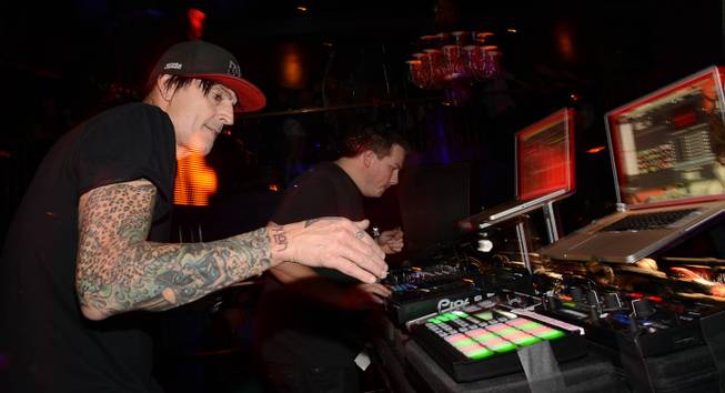 Tommy Lee and DJ Aero at Body English on Friday, ...