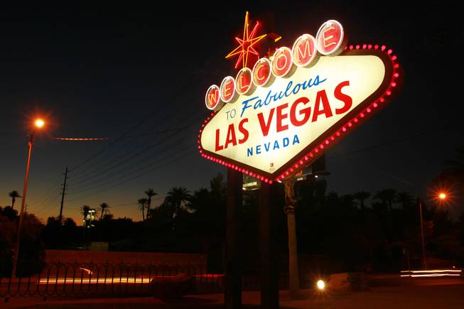 Vegas Sign Goes Pink