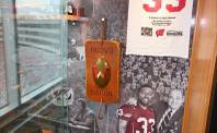 The Slab of Bacon trophy was the precursor to Paul Bunyan's Axe as the prize in the Wisconsin-Minnesota football series. It is currently housed in the football office at Wisconsin. 