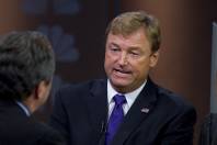 Dean Heller, candidate for Nevada's U.S. Senate seat, speaks during a debate with Shelley Berkley on the "Ralston Reports" television program at the KSNV-Channel 3 studios Monday, Oct. 15, 2012.