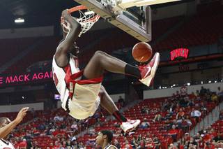 UNLV forward Anthony Bennett dunks during the team's First Look scrimmage Thursday, Oct. 18, 2012 at the Thomas & Mack.