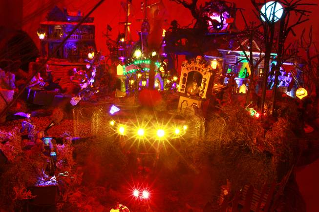 This is a diorama in Vonny and Grant Traub's house that has been decorated for Halloween Friday, Oct. 26, 2012.