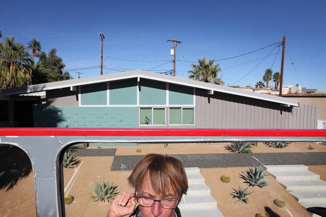Michael Coy enjoys a midcentury modern bus tour of homes in Las Vegas on Sunday, October 28, 2012.