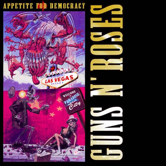 This version of the Guns n' Roses' banned album cover is being used to promote its residency at Hard Rock Hotel's Joint. A more explicit version of the artwork, used on its website, depicts the woman with a breast exposed and her underwear below her knees which, critics say, strongly suggests sexual assault. 