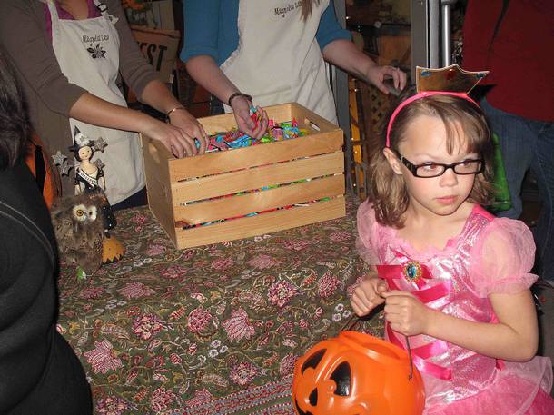 A trick-or-treating princess is shown at the District at Green Valley Ranch in Henderson, Wednesday, Oct. 31, 2012.
