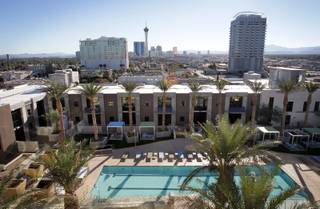 A view of the pool area at Juhl Las Vegas in downtown Las Vegas on Monday, November 5, 2012.