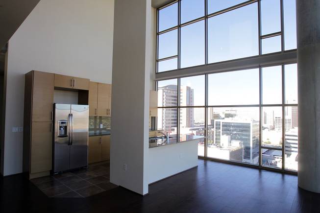 Inside a penthouse-level unit for lease at Juhl Las Vegas in downtown Las Vegas on Monday, November 5, 2012.