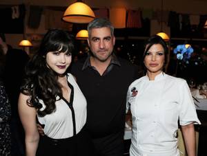 Claire Sinclair, Taylor Hicks and Carla Pellegrino attend a wine-pairing dinner, benefiting Henderson Boys and Girls Club, at Bratalian on Monday, Nov. 5, 2012.