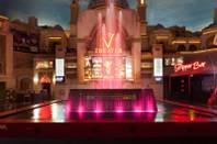 The Miracle Mile Shop's fountain goes pink for October breast cancer awareness month.