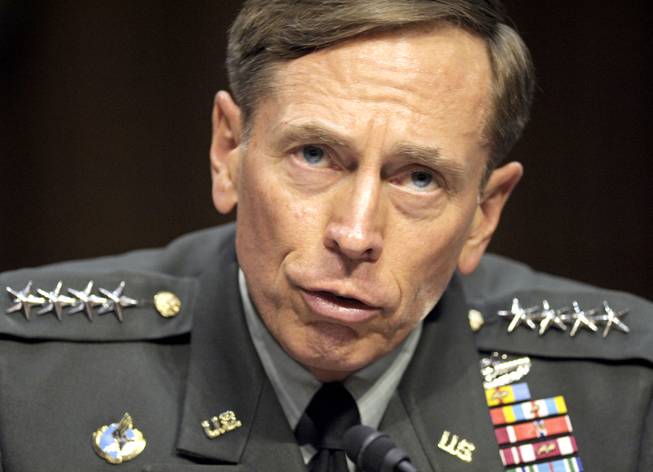 In this June 23, 2011, file photo, then-CIA Director-designate Gen. David Petraeus testifies on Capitol Hill in Washington.