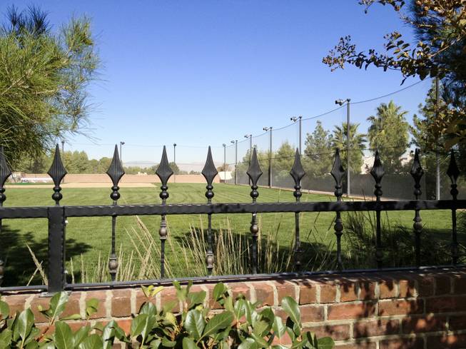 This Las Vegas home on W. Patrick Lane has a baseball field as a yard, Wednesday, Nov. 14, 2012.