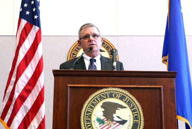 Bernard Melekian, the director of the U.S. Department of Justice Office of Community Oriented Policing Services speaks during a press conference held by the U.S. Department of Justice Office of Community Oriented Policing Services at the Lloyd George Federal Building in Las Vegas on Thursday, November 15, 2012. The press conference was regarding an eight-month review of Las Vegas Metropolitan Police Department's use of force policies and practices.