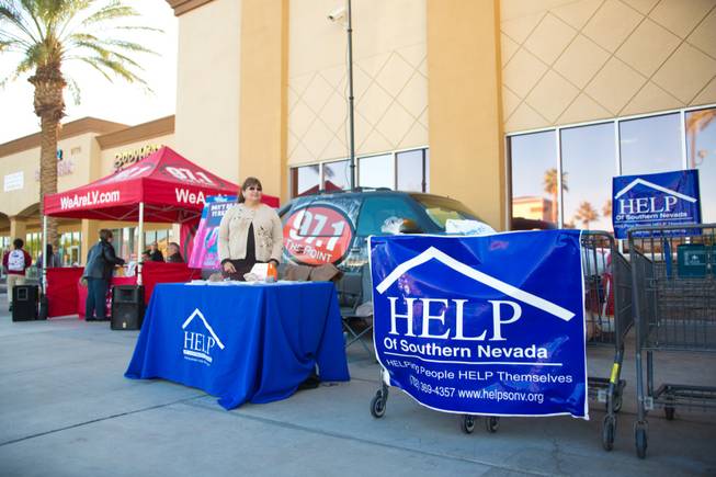 HELP of Southern Nevada, with the help of 97.1 The Point and 8 News NOW, collects turkey donations for their charity Thanksgiving baskets, Friday, Nov. 16, 2012.