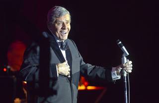 Entertainer Jerry Lewis performs at the Orleans Showroom Sunday, November 18, 2012.