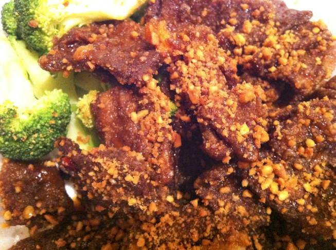 "Chef Kenny's Spicy Crispy Beef" from the Veggie House restaurant.