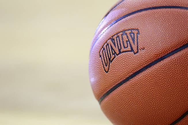 A basketball is seen during UNLV's game against Hawaii Saturday, Dec. 1, 2012 at the Thomas & Mack. UNLV won 77-63