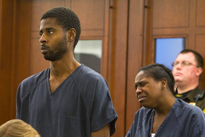 Markiece and Dina Palmer, the couple accused of killing 7-year-old Roderick Arrington, appear in court at the Regional Justice Center Thursday, December 6, 2012.