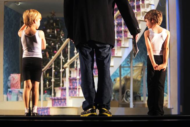 Artistic director James Canfield gives direction to young dancers during a rehearsal for Nevada Ballet Theatre's "The Nutcracker" at the Smith Center in Las Vegas on Thursday, December 6, 2012.