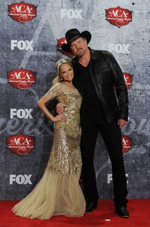 Hosts Kristin Chenoweth and Trace Adkins at the 2012 American Country Awards at Mandalay Bay on Monday, Dec. 10, 2012.