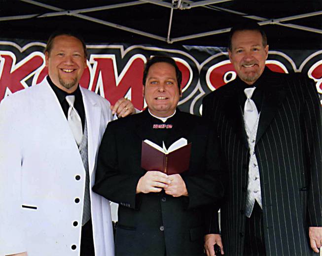 Morning show host Andy Kay obtained his ministry certificate online last year and will be performing part of the 12-12-12 mass wedding ceremony, while co-hosts Craig Williams and Al Miller are serving as the witnesses. 