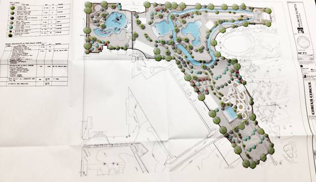 Plans for the Circus Circus Water Park presented on Dec. 12, 2012.