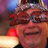 David Harley of Canada celebrates during the New Years Eve party at the Fremont Street Experience Monday, Dec. 31, 2012.