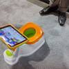 The iPotty for iPad potty training device is seen on display at the Consumer Electronics Show, Wednesday, Jan. 9, 2013, in Las Vegas. No app is available to go with the trainer, but the idea is to keep the child on the toilet for as long as necessary by keeping them digitally entertained. 