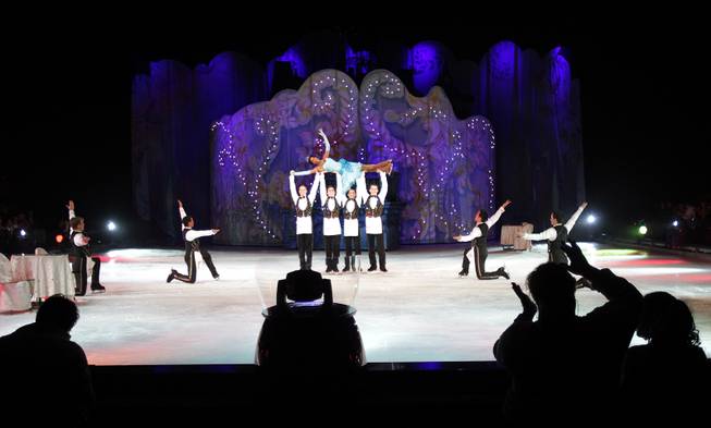 Skaters perform in "Disney on Ice: Dare to Dream" at the Thomas & Mack Center in Las Vegas on Wednesday, January 17, 2013.