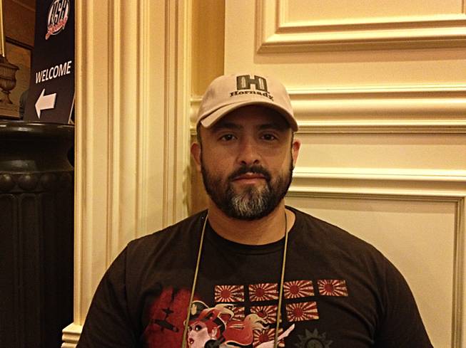Raydel Ramirez, 34, came from Miami, Fla. to attend the 2013 SHOT Show at the Sands Convention Center.