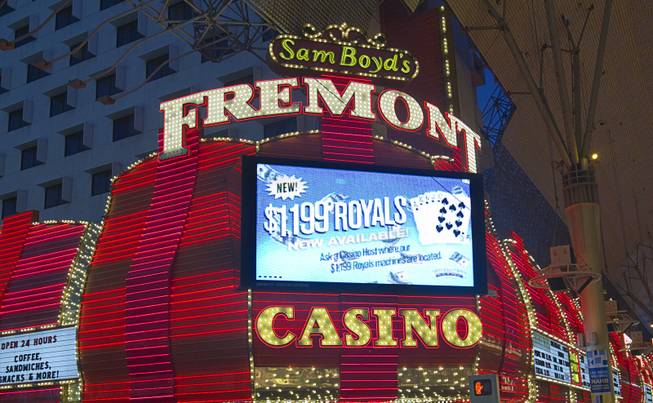 An exterior view of the Fremont casino in downtown Las Vegas, Sunday, Jan. 20, 2013.