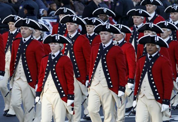 The Army's Old Guard Fife and Drum Corps march in President Barack Obama's inaugural parade in Washington, Monday,Jan. 21, 2013, following the president's ceremonial swearing-in ceremony during the 57th Presidential Inauguration.