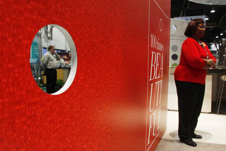 New lines of Formica are seen on display at the NAHB International Builders' Show Wednesday, Jan. 23, 2013 at the Las Vegas Convention Center.