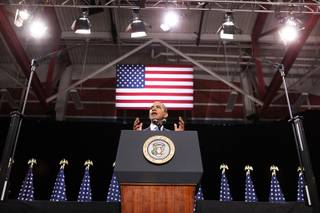 President Barack Obama speaks about immigration reform at Del Sol High School in Las Vegas on Tuesday, January 29, 2013.