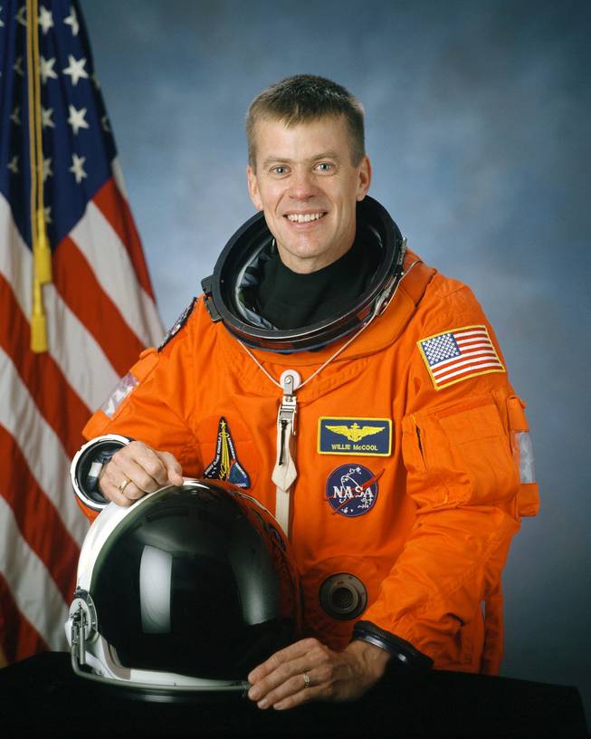 Pilot William McCool, 41, Navy commander from Lubbock, Texas, and father of three sons, who was one of the seven astronauts on the space shuttle Columbia, is seen in this undated handout photo from NASA.  