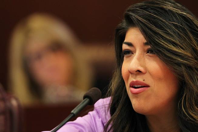 Assemblywoman Lucy Flores takes part in a Ways and Means Committee meeting on the second day of the 2013 legislative session Tuesday, Feb. 5, 2013 in Carson City.