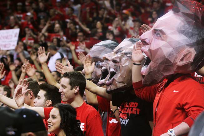 UNLV fans chant during their game against New Mexico Saturday, Feb. 9, 2013 at the Thomas & Mack Center. UNLV beat New Mexico 64-55.