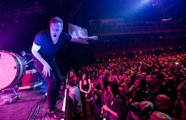 Imagine Dragons perform a sold-out concert at The Joint in the Hard Rock Hotel on Saturday, Feb. 9, 2013.