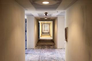 The hallway under renovation during a tour of newly designed guest rooms at the Downtown Grand Hotel & Casino in Las Vegas on Tuesday, February 12, 2013.